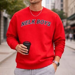 🔥 Nelk Boys Red Crewneck Sweatshirt 🔥